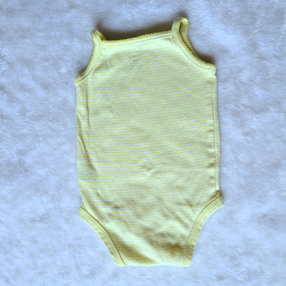 2$5 Yellow and White Striped Onesie Tank - Picture 2 of 2